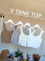 V TANK TOP (เสื้อครอปไหมพรมใส่ได้2ด้าน)