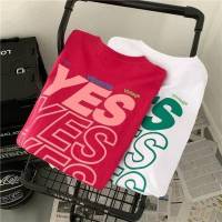 เสื้อโอเวอร์ไซส์ 
เสื้อยืด Yes Yes Yes ? #ผ้าฝ้าย ใส่สบาย งานป้าย