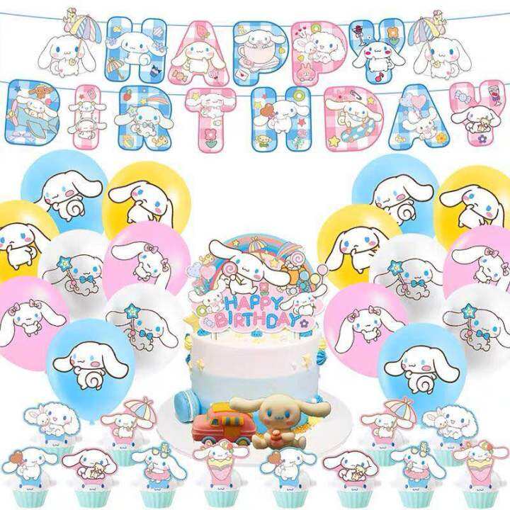 [SG Seller] Cinnamoroll Balloons Set A Sanrio Cartoon Theme Birthday ...