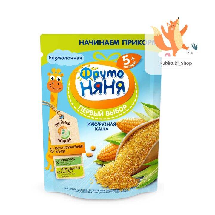 Каша ФрутоНяня безмолочная кукурузная, с 5 месяцев, 180 г | Lazada.co.th