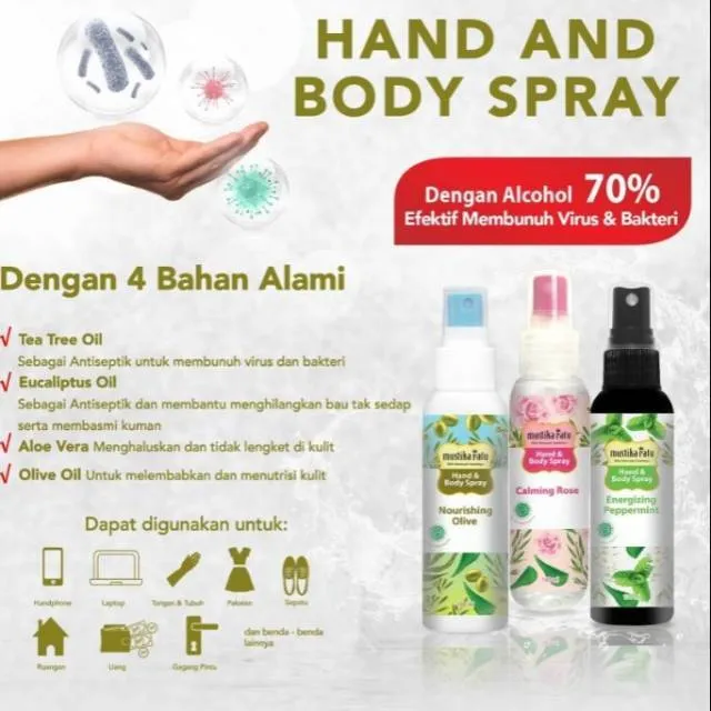 Hand And Body Spray Mustika Ratu 100ml Lazada Indonesia