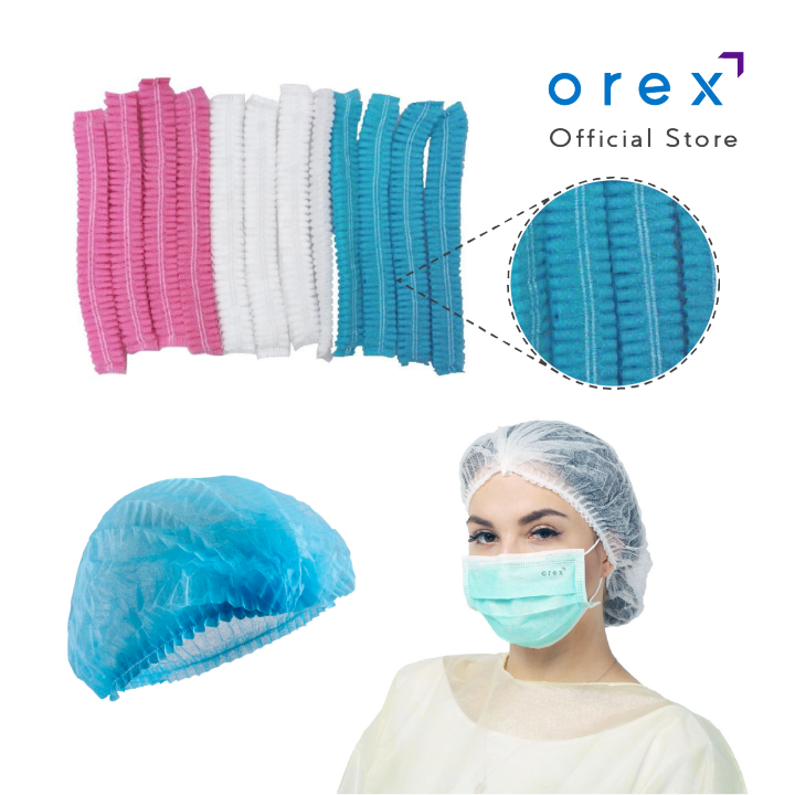 OREX 21 inch Disposable Bouffant Cap / Head Cap / Surgical Cap / OR Cap