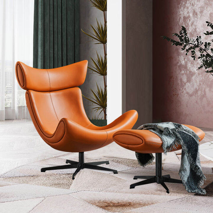 Snail Chair First Layer Cowhide Accessible Luxury Swivel Leisure