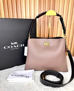 Coach Outlet Willow Bucket C2621 Brass - Black pebbled Leather