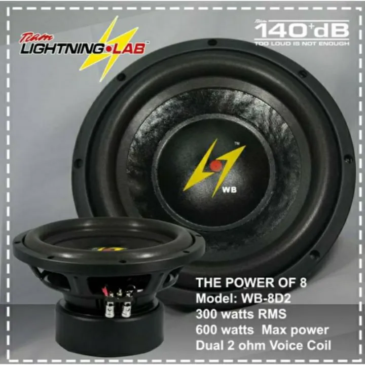 LIGHTNING LAB WB8D2 SUBWOOFER SPEAKER 300WRMS 600W MAX POWER Lazada PH