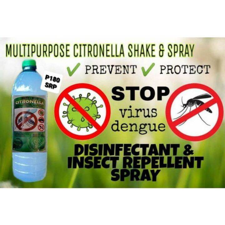 ORGANIC CITRONELLA SPRAY 1L DISINFECTANT AND INSECT SPRAY Lazada PH