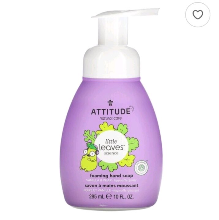 Attitude Little Leaves Science, Foaming Hand Soap, Vanilla &amp; Pear,&nbsp; (295 ml)
สินค้านำเข้าจากอเมริกา&nbsp; Exp 1/26
ราคา 399 บาท