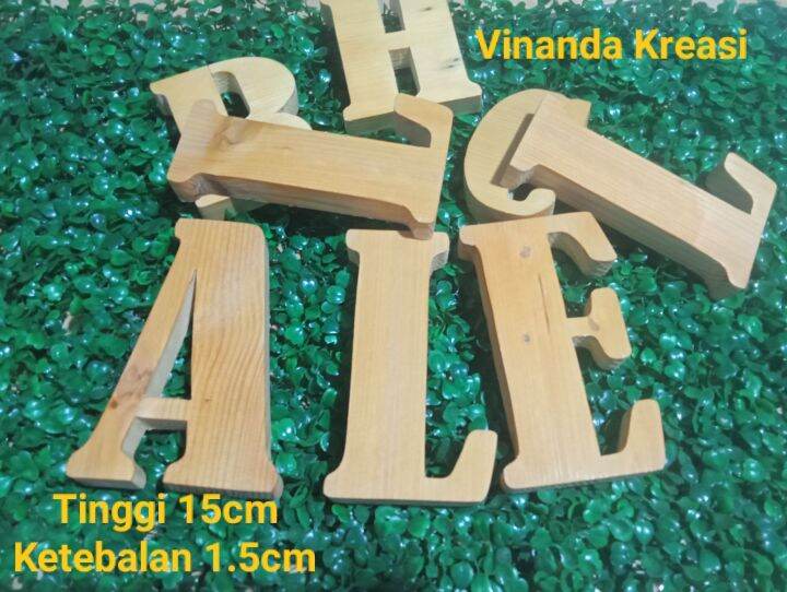 Custom huruf balok/sambung tinggi 15cm.ketebalan 1.5cm Lazada Indonesia