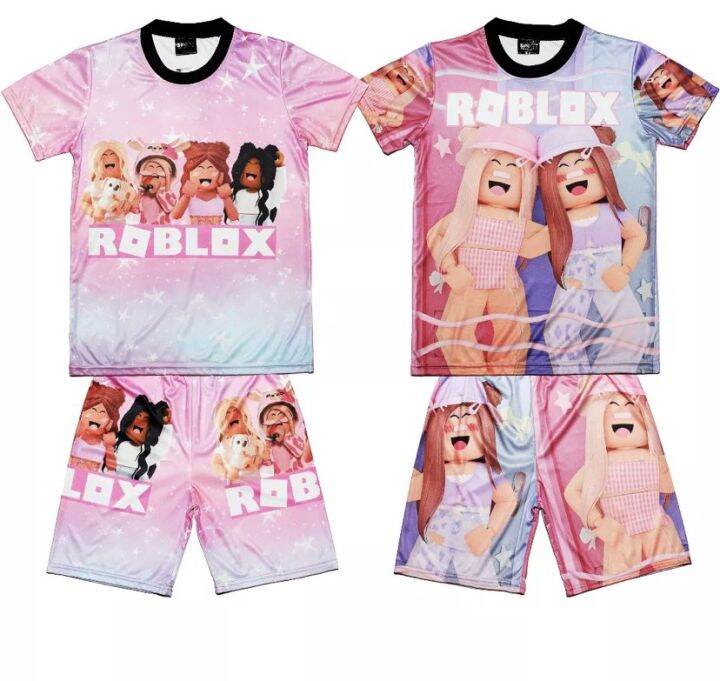 Roblox T-Shirt for Kids Girls Game Cartoon Print Shirt Clothes