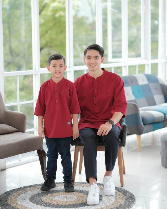 Baju muslim couple ayah dan anak TRZ.MEN Lazada Indonesia