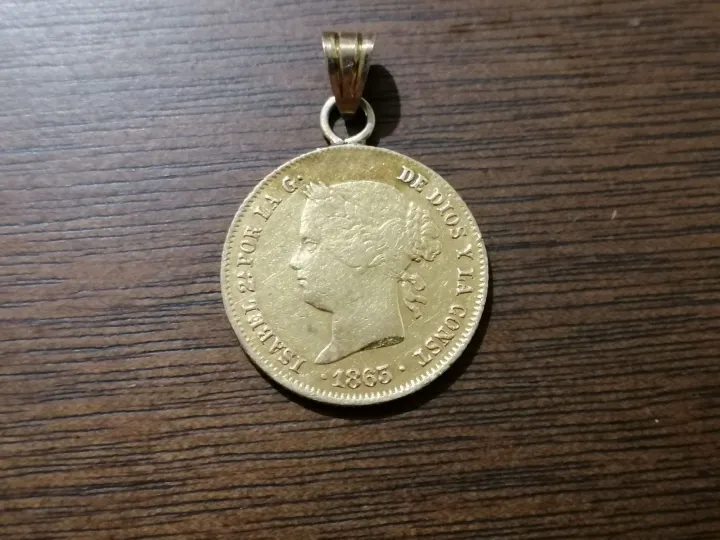 4p isabel 1863 gold coin x pendant | Lazada PH