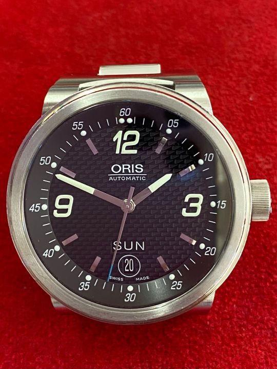 oris-big-crown-automatic-26-jewels-ตัวเรือนสแตนเลส-นาฬิกาผู้ชาย-มือสองของแท้