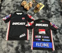 เสื้อมอไซค์ Ducati พิมพ์ลาย  เนื้อผ้าดี ใส่สบาย ลายคมชัด สีไม่หลุดไม่ลอก