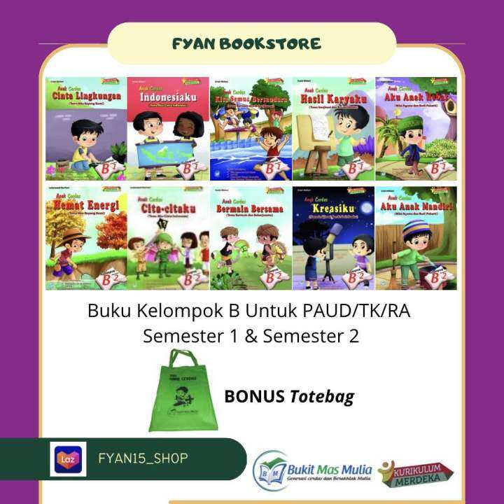 Fyan Book Store: Buku Anak Cerdas Kelompok B Untuk PAUD/TK/RA Bukit Mas ...