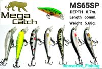 เหยื่อปลอม ตกปลา MEGA CATCH รุ่น 65mm./5.68g.  แอคชั่นสวยๆ มีเสียงลูกปืนกระจาย