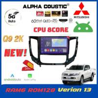 จอ android ตรงรุ่นมิตซูบิชิไทรทัน 2015 สำหรับแอร์ออโต้ยี่ห้อALPHA COUSTIC Q SERIES