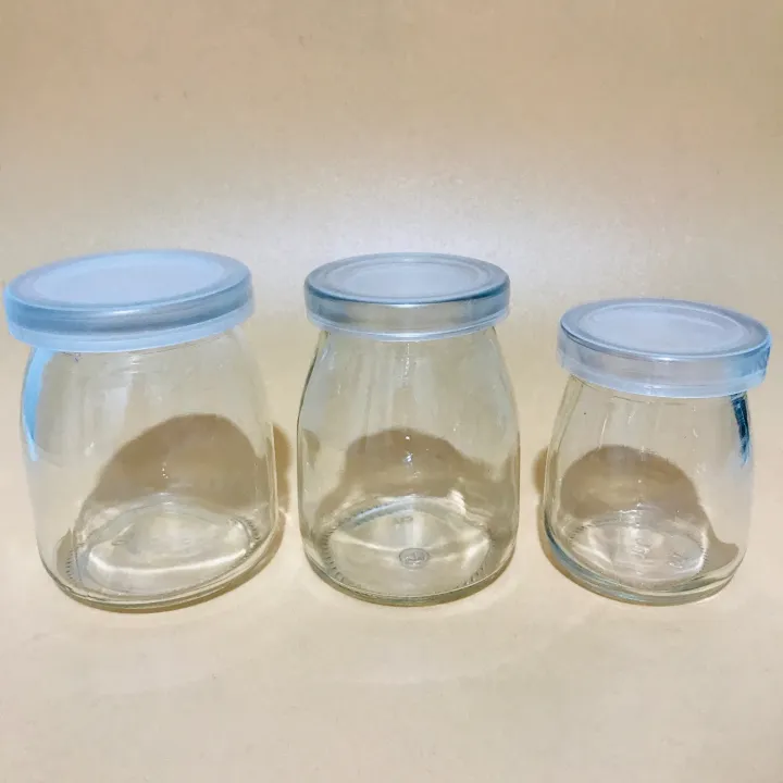 180150ml100ml Glass Jar with Plastic Lid Pudding Jar Lazada PH