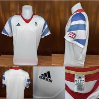 เสื้อมือสองแบรนด์แท้จากต่างประเทศ OLYMPIC GREAT BRITAIN 2012 LONDON ATHLETICS SHIRT JERSEY รอบอก 45 ยาว 28 ใน ebay มือสองขายอยู่พันกว่าบาท