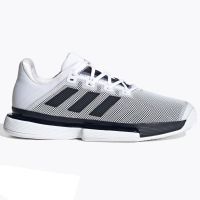 Adidas SoleMatch Bounce Men’s Tennis Shoes  รองเท้าเทนนิสผู้ชายสีขาวแถบดำ