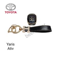 เคสกุญแจรถ TPU ตรงรุ่น Toyota Yaris Ativ พร้อมพวงกุญแจ2ปุ่ม