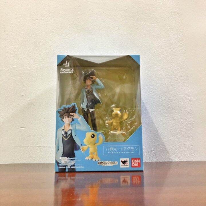 TAMASHII NATIONS Bandai Figuart Zero Taichi & Agumon Digimon Adventure Try Action Figure