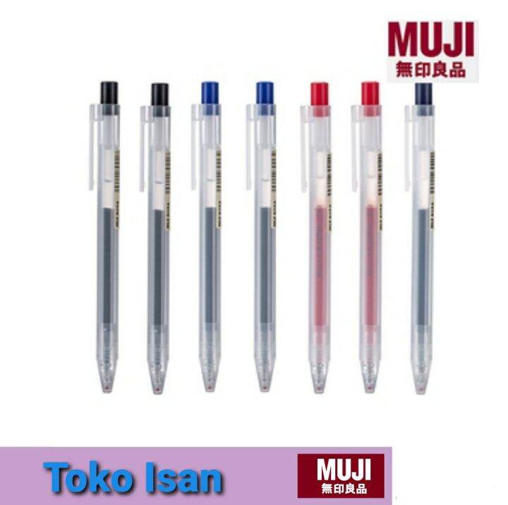 Muji Smooth Gel INK Ballpoint Pen Knock Type 0.5 Pulpen Lazada