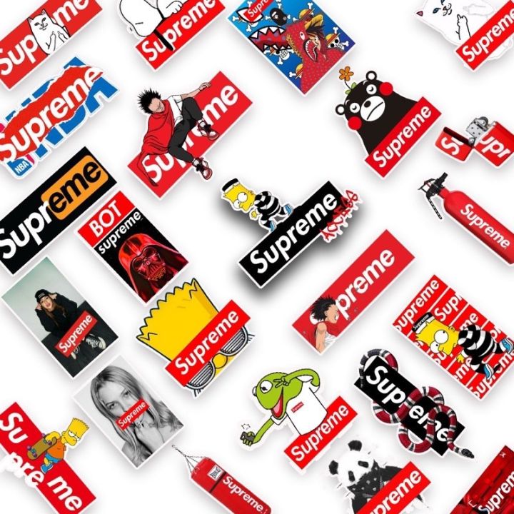 sticker-สติ๊กเกอร์-supreme-h-109-ซูพรีม-100ชิ้น-หมี-นารูโตะ-ซิมสัน-ดราก้อนบอล-เดอะซิมป์สันส์-star-wars-nasa-นารูโตะ-วันพีช-ลูฟี่-นาซ่า-ซูพีม-ซุปเปอร์แมน