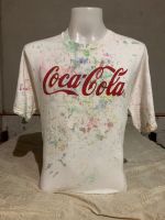 เสื้อ วินเทจ เสื้อสะสม Coca Cola ปี 90s made in USA ผ้า 100 ตะเข็บเดี่ยวทั้งตัว ไม่มีข้าง size XL อก 23 ยาว 30.5พ