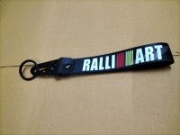 PA พวงกุญแจผ้า  ralliart สีดำ