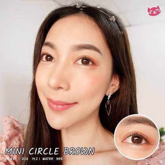 kitty-kawaii-circle-brown-เลนส์บิ๊ก