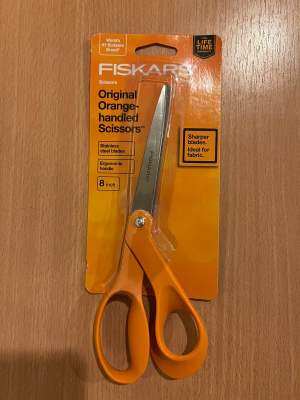 Fiskars Original Classic Scissors, 8”, Original Orange Handle (New)