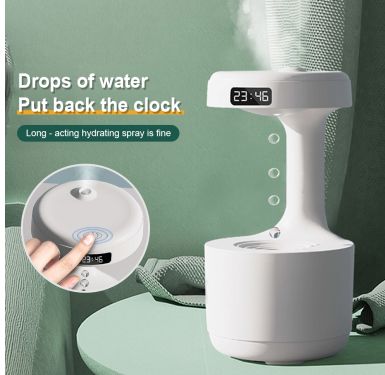 VOVA 800ml Anti Gravity Air Humidifier Countercurrent Water Droplet ...