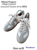 รองเท้า Miami Project ( Made in Korea) สีขาว แบรนด์แท้ มือสอง สภาพ 80-90% Size us/8