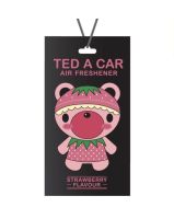 แผ่นน้ำหอมปรับอากาศ TED A CAR กลิ่น Strawberry สตอเบอรรี่