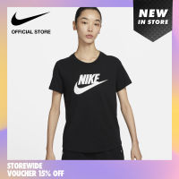 Nike Womens Swoosh Essential Icon Futura T-Shirt - Black