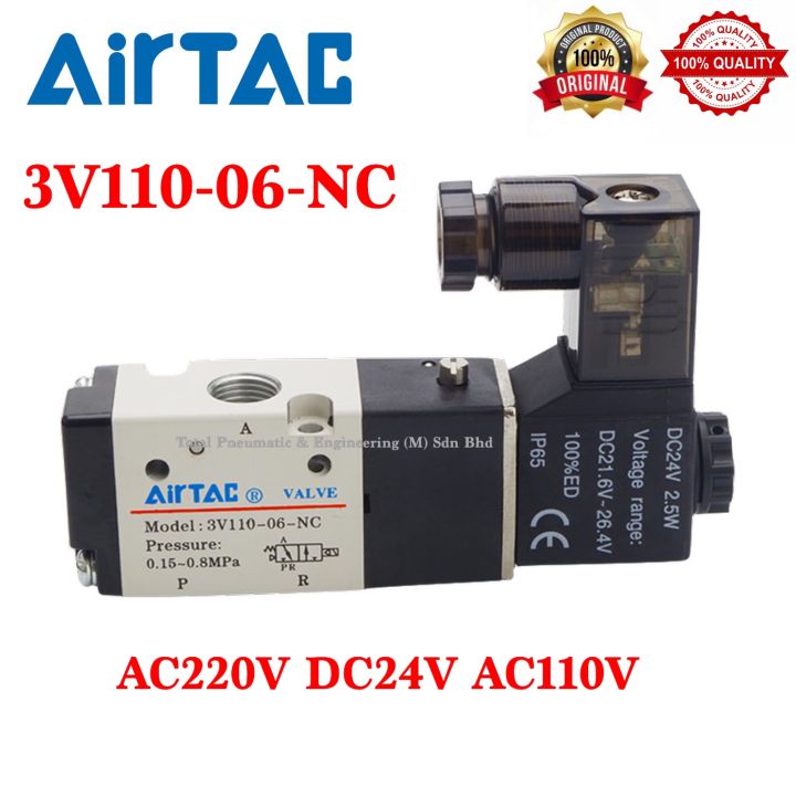 AirTAC 3V11006NC Pneumatic 3/2 Way Solenoid Valve AirTAC Solenoid Valve Lazada