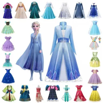 Frozen 2 Elsa Dress Up Girls Fancy Cosplay Kids Costume Party