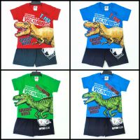 เสื้อ+กางเกง ลายไดโนเสาร์ จูราสสิค เวิลด์ Jurassic world (ลิขสิทธิ์)