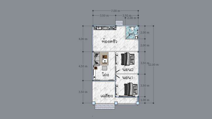 แบบบ้านสำเร็จ-2-ห้องนอน