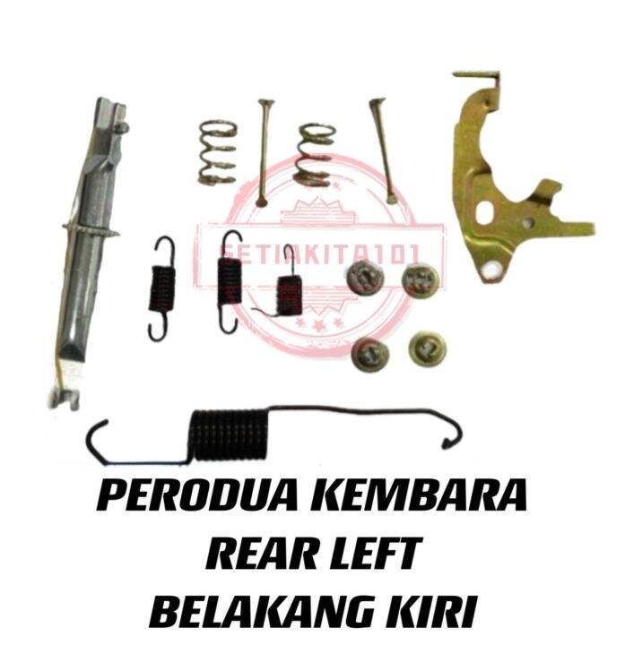 PERODUA KEMBARA REAR BRAKE SHOE KIT SET/BRAKE SHOE REPAIR KIT SET/BRAKE