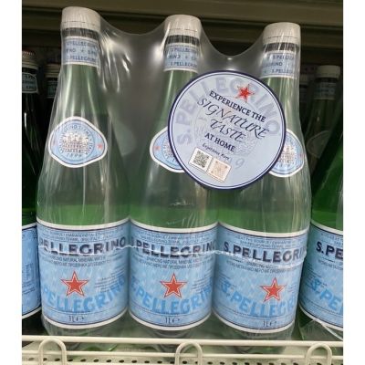 Sparkling Natural Mineral Water 1000 Ml. *3 สปาร์คกลิ้ง เนเจอรัล มิเนรัล วอเตอร์ น้ำแร่ธรรมชาติชนิดมีฟอง จากแหล่งน้ำแร่ ซาน เพลลีกรีโน ตรา ซาน เพลลีกรีโน