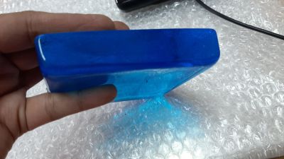 Light blue topazบลูโท แพซ ..พลอยก้อนกระจกมอร์แกไนต์ 0.520 (GRAM ) กรัม" Lab created Glass rough" 4X4 (INCH) นิ้ว