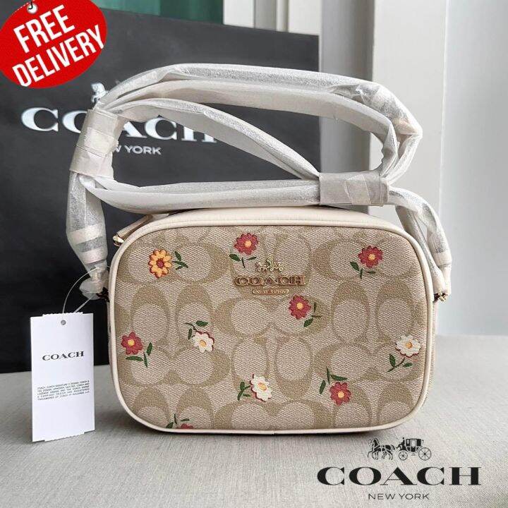 กระเป๋าสะพาย Mini Jamie Camera Bag In Signature Canvas With Nostalgic