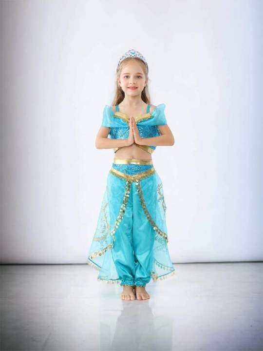 Kids Aladdin Costume Princess Suit Jasmine Outfit Girls | Lazada PH