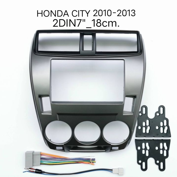 หน้ากากวิทยุ HONDA CITY JAZZ ปี2010-2013 สำหรับเปลี่ยน เครื่องเล่นแบบ2DIN7"_18cm.