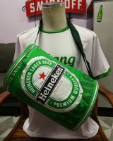 กระเป๋าผ้าร่มHeineken ไซร์ใหญ่ กระเป๋าสะพายทรงกระป๋อง