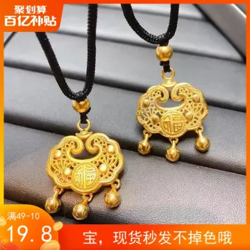 Baby Feng Shui Long Life Locks Pendant Necklace