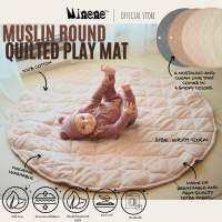 Minene Muslin Round Quilted Play Mat 120cm | เบาะรองมัสลินเอนกประสงค์ 120 ซม. ผลิตจากผ้าฝ้าย 100%