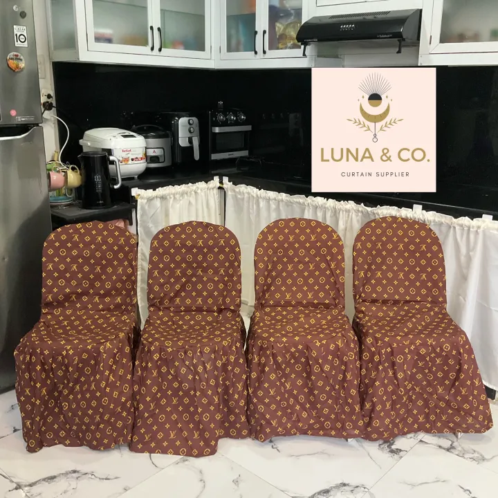 LV Brown Monoblock Chair Cover Lazada PH