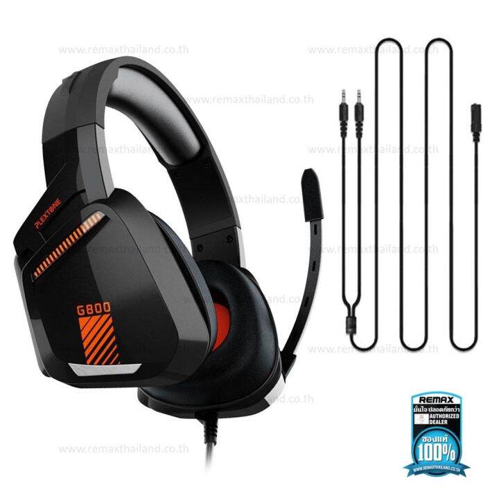 หูฟังครอบหัว-หูฟังเกมส์มิ่ง-สายแจ๊ค3-5mm-gaming-headset-g800-gray-black-plextone